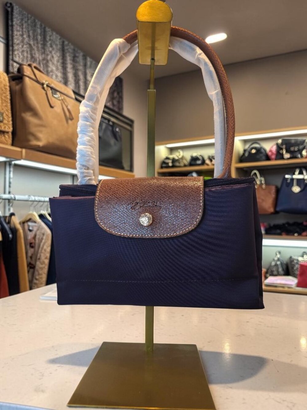 New Designer Inspired Jam Purple and Rose Gold Foldable Tote Bag NWT - Picture 4 of 4